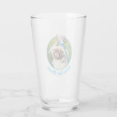 Unicorn Pug Glas (Achterkant)