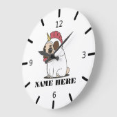 Unicorn Pug Grote Klok (Hoek)