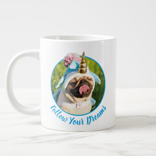 Unicorn Pug Grote Koffiekop (Links)