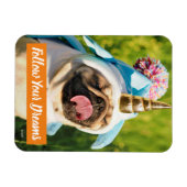 Unicorn Pug Magneet (Horizontaal)