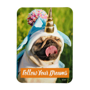 Unicorn Pug Magneet