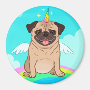 Unicorn Pug Magneet