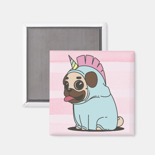 Unicorn Pug Magneet (Voorkant / Achterkant)