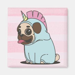 Unicorn Pug Magneet