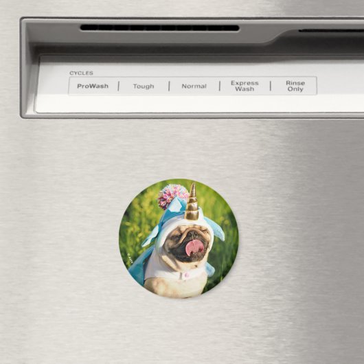Unicorn Pug Magneet (Insitu (Vaatwasser))