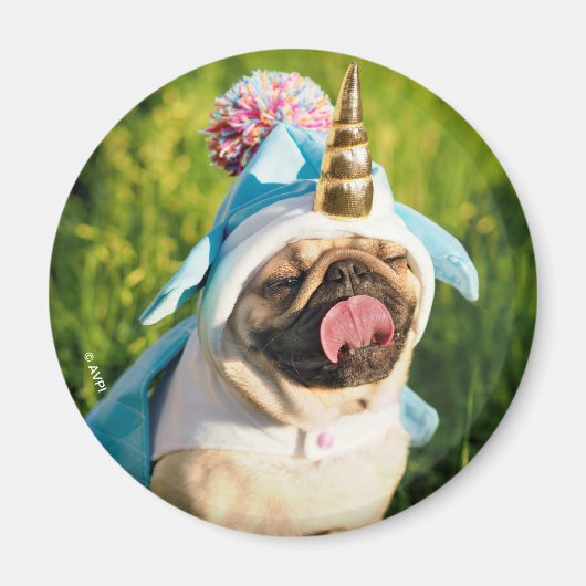 Unicorn Pug Magneet (Voorkant)