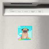 Unicorn Pug Magneet (Insitu (Vaatwasser))