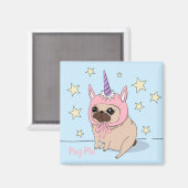 Unicorn Pug Magneet (Voorkant / Achterkant)