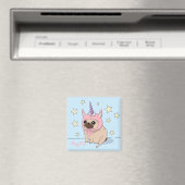Unicorn Pug Magneet (Insitu (Vaatwasser))