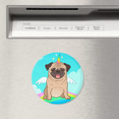 Unicorn Pug Magnet (Insitu (Vaatwasser))