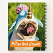 Unicorn Pug Notitieboek (Achterkant)