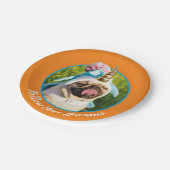 Unicorn Pug Papieren Bordje (Gekanteld)