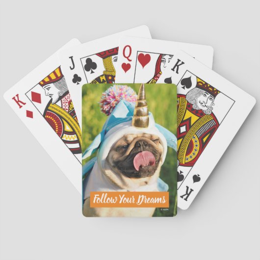Unicorn Pug Pokerkaarten (Achterkant)