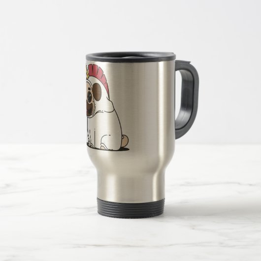 Unicorn Pug Reisbeker (Voorkant rechts)