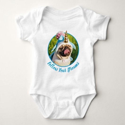 Unicorn Pug Romper (Voorkant)