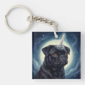 Unicorn Pug Sleutelhanger (voorkant)
