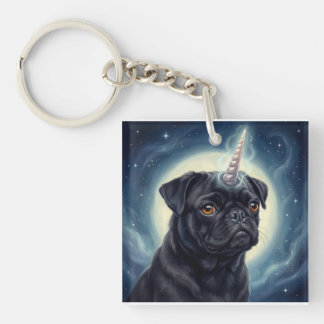 Unicorn Pug Sleutelhanger
