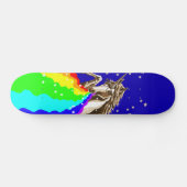 Unicorn pukes regenboog persoonlijk skateboard (Horizontaal)