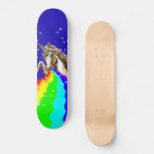 Unicorn pukes regenboog persoonlijk skateboard (Voorkant)