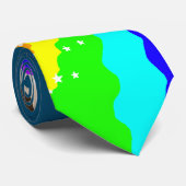 Unicorn pukes regenboog stropdas (Opgerold)