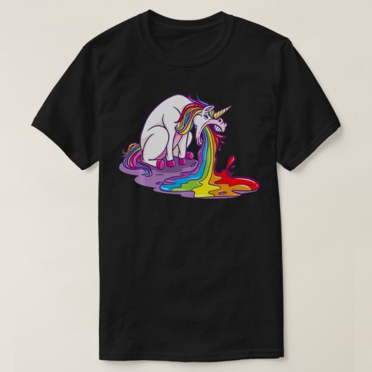 Unicorn Puking Rainbow Pullover (Design voorkant)