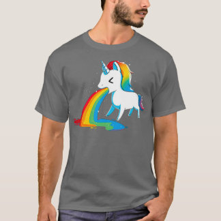 Unicorn Puking Rainbows Funny Unicorn T-shirt