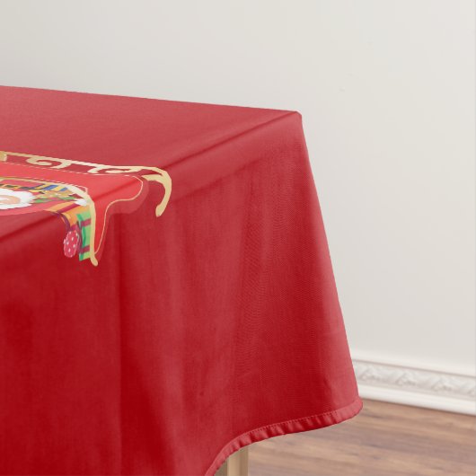 Unicorn Pulling Santa's Slaapse kerstcadeaus Tafelkleed (Voorbeeld)