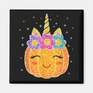 Unicorn Pumpkin Halloween Thanksgiving Magneet
