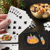 Unicorn Pumpkin Halloween Thanksgiving Pokerkaarten (Insitu)