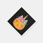 Unicorn Pumpkin Halloween Thanksgiving Servet (Hoek)