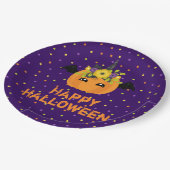 Unicorn Pumpkin Happy Halloween Paars Bord (Gekanteld)