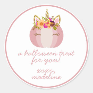 Unicorn Pumpkin Kinder Halloween Sticker