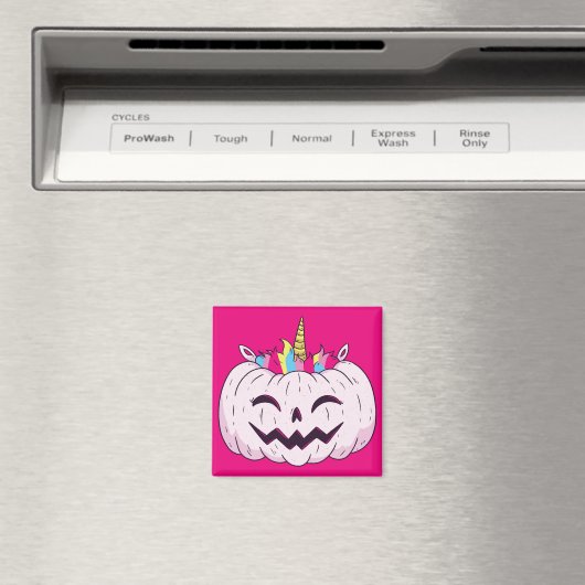 Unicorn Pumpkin Magneet (Insitu (Vaatwasser))