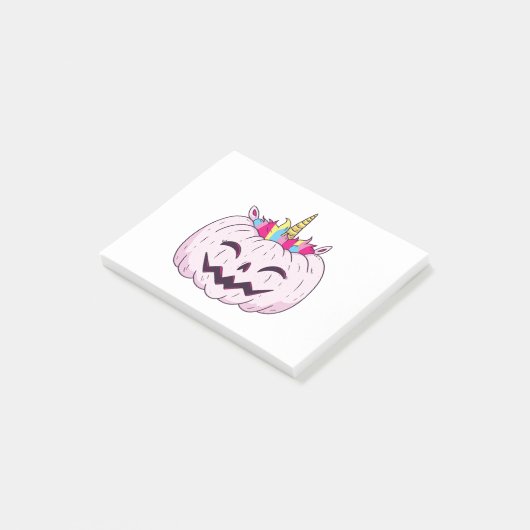Unicorn Pumpkin Post-it® Notes (Schuin)