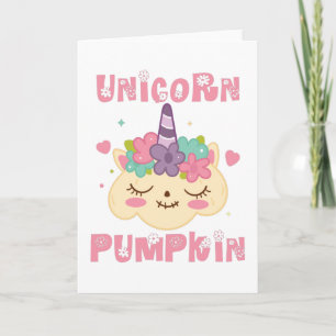 Unicorn Pumpkin Princess Kaart