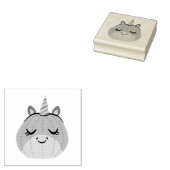 Unicorn Pumpkin Rubberstempel (Gestempeld)