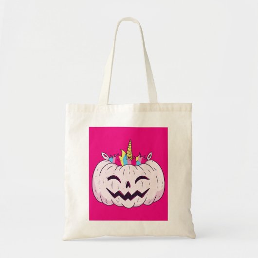 Unicorn Pumpkin Tote Bag (Voorkant)