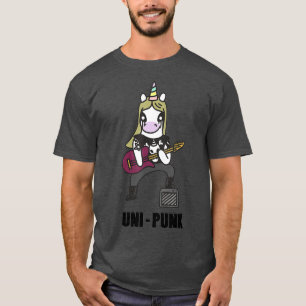 Unicorn punk rock uni punk verjaardagscadeau grapp t-shirt