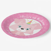 Unicorn Puppy Birthday Papieren Bordje (Gekanteld)