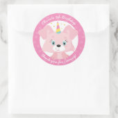 Unicorn Puppy Birthday Ronde Sticker (Tas)
