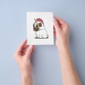 Unicorn Puppy | Cute Pug Hondenliefhebber Gift Flyer (Hand)