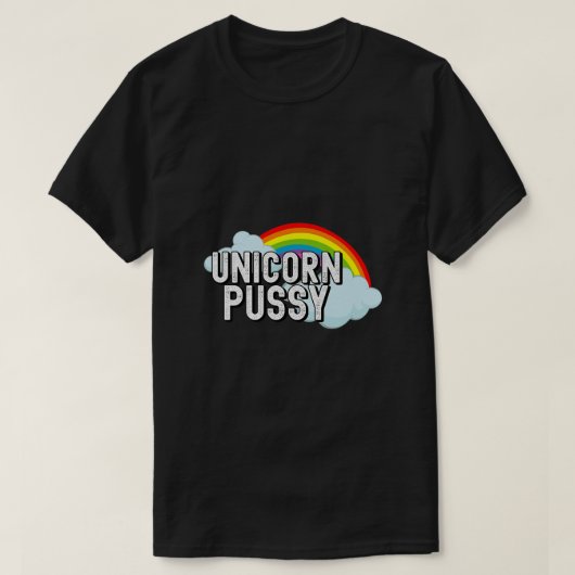 Unicorn Pussy Adult Apparel Wife Vriendin Valent T-shirt (Design voorkant)