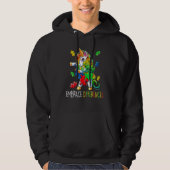 Unicorn Puzzle Autism Awareness Embrace Difference Hoodie (Voorkant)