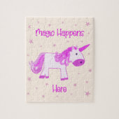 Unicorn Puzzle - Magie gebeurt hier Legpuzzel (Verticaal)