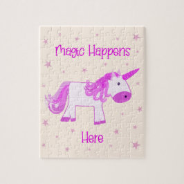 Unicorn Puzzle - Magie gebeurt hier Legpuzzel