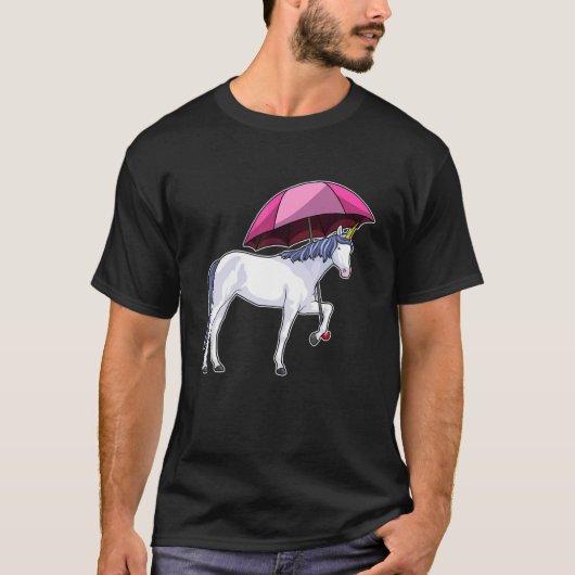 Unicorn Rain Umbrella T-shirt (Voorkant)