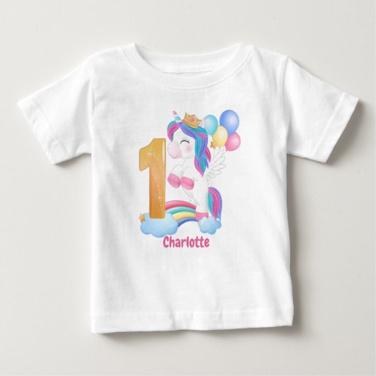 Unicorn Rainbow 1st Birthday (Voorkant)