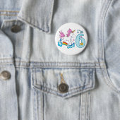 Unicorn Rainbow 6th Birthday Ronde Button 5,7 Cm (In situ)