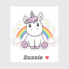 Unicorn Rainbow-afbeelding Sticker