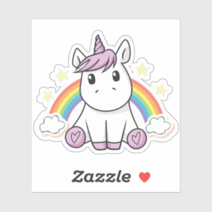 Unicorn Rainbow-afbeelding Sticker